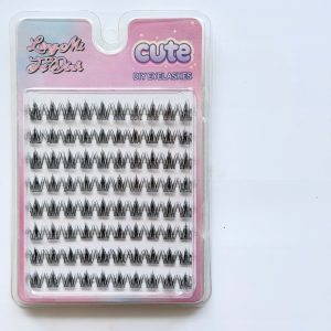 Customize Premium Natural Cluster Lashes Glue Water Strong Hold Proof Pre Glued Self Adhesive Cluster Lashes