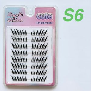 Customize Premium Natural Cluster Lashes Glue Water Strong Hold Proof Pre Glued Self Adhesive Cluster Lashes