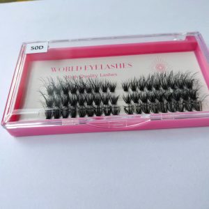 Korean Pbt Fibers Fan Eyelashes Diy Fluffy Cluster Spike Bottom Lash 3d Faux Mink Cluster Lash Wholesale Diy Cluster Eyelashes