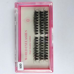 Korean Pbt Fibers Fan Eyelashes Diy Fluffy Cluster Spike Bottom Lash 3d Faux Mink Cluster Lash Wholesale Diy Cluster Eyelashes