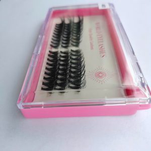 Korean Pbt Fibers Fan Eyelashes Diy Fluffy Cluster Spike Bottom Lash 3d Faux Mink Cluster Lash Wholesale Diy Cluster Eyelashes