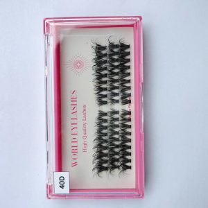 Korean Pbt Fibers Fan Eyelashes Diy Fluffy Cluster Spike Bottom Lash 3d Faux Mink Cluster Lash Wholesale Diy Cluster Eyelashes